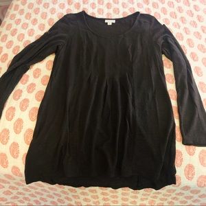 J. JILL Brown Tuck-Design Tunic-Small